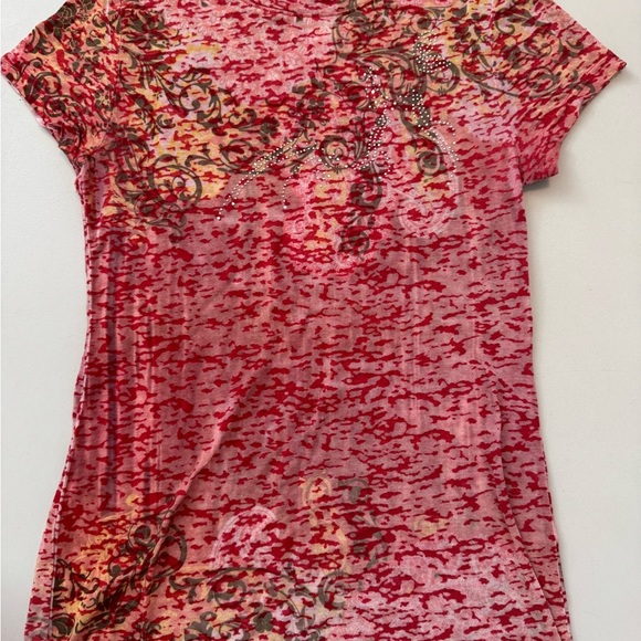 Daytrip Tops - Daytrip Pink Cap Sleeve Fitted Polo Tee